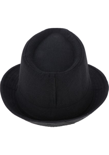 Yapılandırılmış Gangster Trilby Kumaşlı Klasik Manhattan Şapkası -, 58CM Siyah (Yurt Dışından) indirimleri