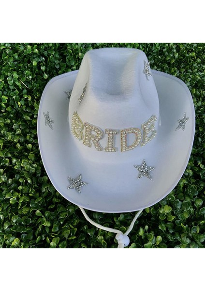 2pcs Cowgirl Hat Woman Kadınlar Için Batı Kostüm Tavuk Partisi Aksesuarları Gelin+Mrs (Yurt Dışından) fiyatları