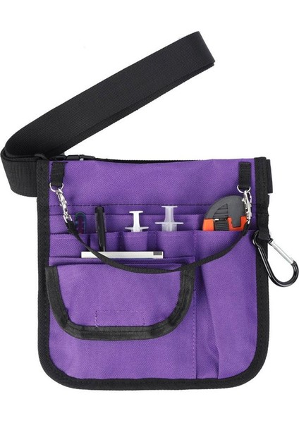 Hemşire Koruma Bel Çanta Cep Hızlı Pick Bag Organizatör Bel Çanta Torbası Torbası Mor (Yurt Dışından) fırsatları