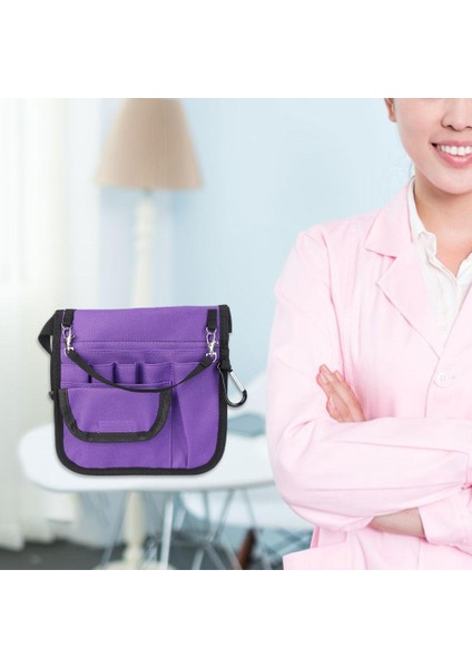 Hemşire Koruma Bel Çanta Cep Hızlı Pick Bag Organizatör Bel Çanta Torbası Torbası Mor (Yurt Dışından) indirimleri