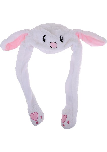 Yumuşak Peluş Earmuff Eşarp Şapkası Kawaii Tavşan Kulak Yükselen Kız Moda Hediyesi (Yurt Dışından) fiyatları
