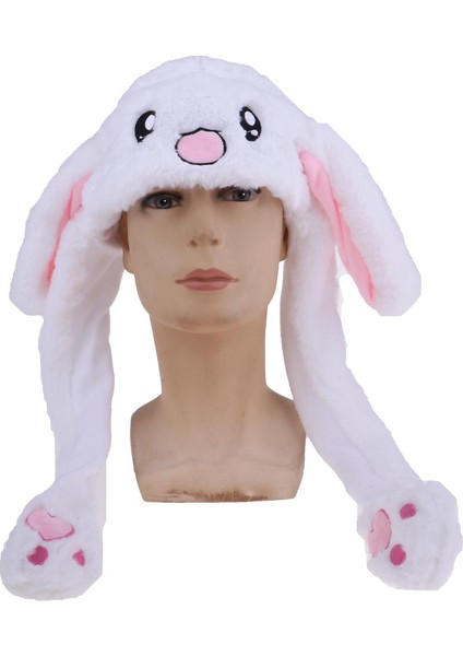 Yumuşak Peluş Earmuff Eşarp Şapkası Kawaii Tavşan Kulak Yükselen Kız Moda Hediyesi (Yurt Dışından) modelleri