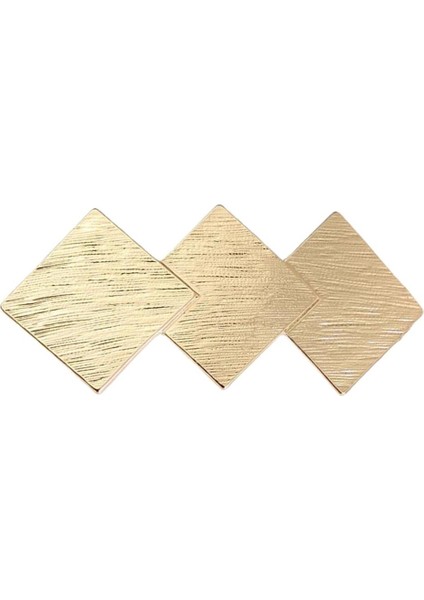 Kadınlar 3cm Genişliğinde Fransız Barrette Glitter Geometrik Saç Kipi Aksesuarları Altın (Yurt Dışından)