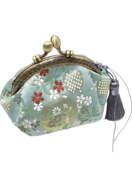 Klasik Toka Madeni Para Çantaları Çiçek Değişimi Tutucu Öpücük Kilit Enfes Cüzdan Açık Yeşil (Yurt Dışından) indirimleri
