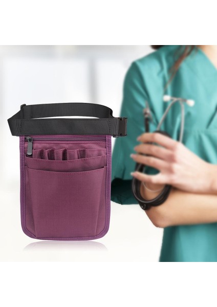 Naylon Yardımcı Hemşire Organizatör Kemer Cep Hızlı Topla Bel Çantası Fanny Paketi Mor (Yurt Dışından) modelleri