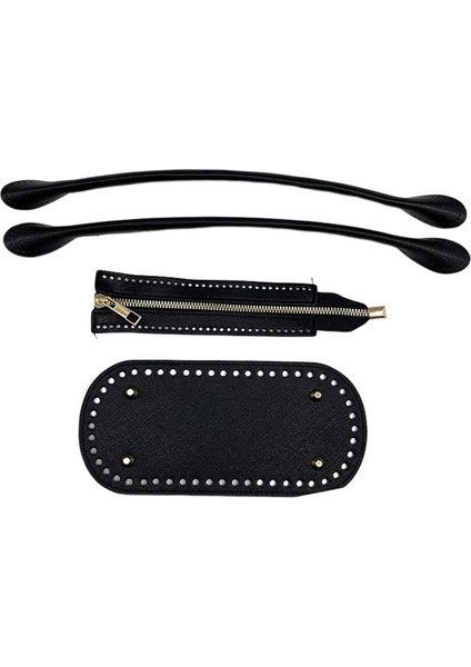 Iplik Örgü Çantası El Yapımı Malzemeler Parçaları Siyah (Yurt Dışından)