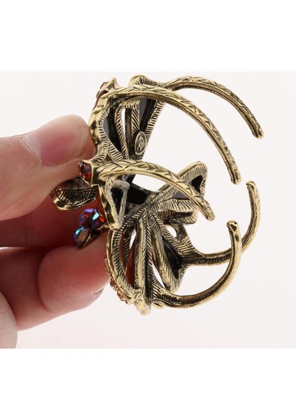 Vintage Rhinestone Saç Klip Çiçek Rhinestone Saç Pimleri Saç Pençesi Money Şampanya (Yurt Dışından) modelleri