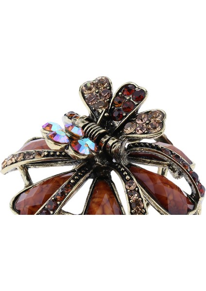 Vintage Rhinestone Saç Klip Çiçek Rhinestone Saç Pimleri Saç Pençesi Money Şampanya (Yurt Dışından) fırsatları