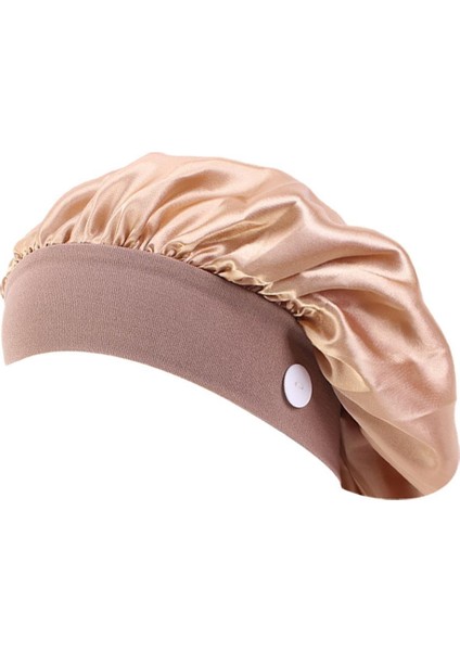 Ipek Ayarlanabilir Scrub Kemo Uyku Bonnet Kafa Sarısı Düğmeler Altın Altın (Yurt Dışından)