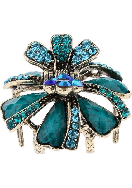 Kadın Kızlar Çiçek Kristal Rhinestone Saç Pençe Klipsi, Mavi Için Retro Saç Aksesuarları (Yurt Dışından) fiyatları