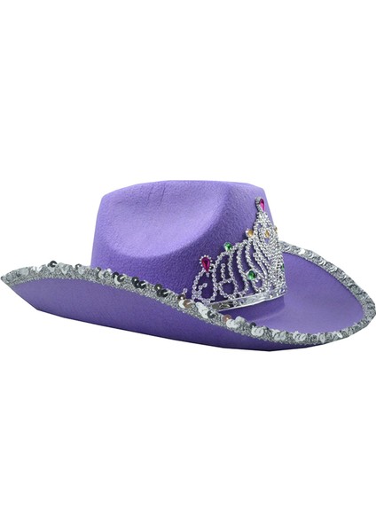 Western Decor Cowboy Kovboy Kız Tiara Partisi Şapkaları ile Sequin Boncuklu Hisset (Yurt Dışından) modelleri