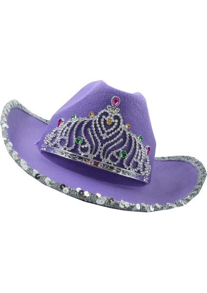 Western Decor Cowboy Kovboy Kız Tiara Partisi Şapkaları ile Sequin Boncuklu Hisset (Yurt Dışından) fırsatları