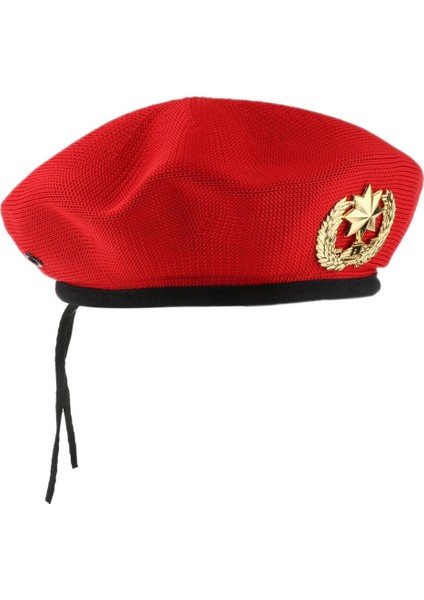 Retro Örgü Katı Denizci Şapka Mariner Kaptan Kostüm Yetişkin Çocuklar 56CM Kırmızı Oktagram (Yurt Dışından)