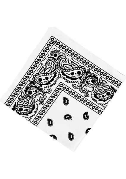 Kadın Erkekler% 100 Pamuklu Baskı Bandana Kafa Kafa Sarısı Bilek Bankası Beyaz (Yurt Dışından) fırsatları