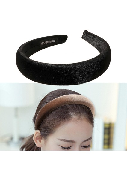 Klasik Yastıklı Kafa Puf Hairbands Vintage Tarzı Kadınlar Için Siyah Saç Bantları Siyah (Yurt Dışından) indirimleri