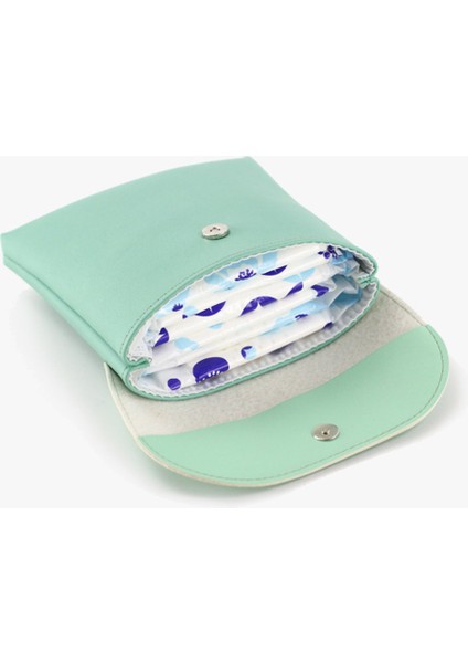 Sıhhi Ped Çantası Yeniden Kullanılabilir Depolama Kozmetik Kulaklıklar Anahtar Para Tutucu Cüzdan Yeşil (Yurt Dışından) modelleri