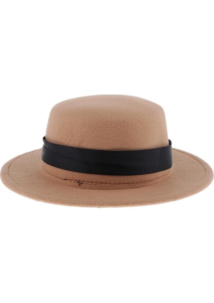 Klasik Fedora Şapkası Geniş Brim Dome Top Caz Şapka Erkekler Derby Trilby Hat Bowler Khaki (Yurt Dışından) fiyatları