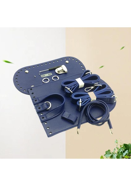 Deri Torba Dip Mat Pedi Flep Kapağı Çekme Torbası Toka Çanta Parçaları Mavi (Yurt Dışından) modelleri