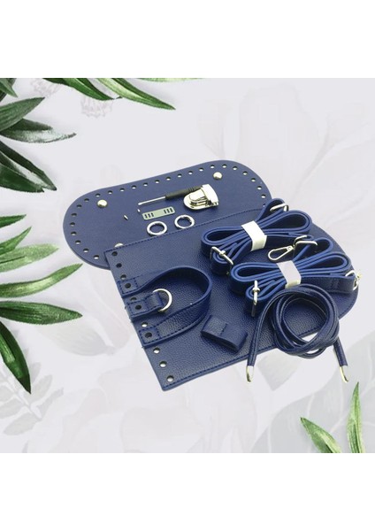 Deri Torba Dip Mat Pedi Flep Kapağı Çekme Torbası Toka Çanta Parçaları Mavi (Yurt Dışından) indirimleri