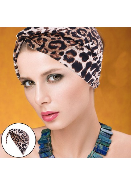 Kemo Kapaklar Baskı Elastik Beanie Başörtüsü Kapağı Şapka Türban Şapkası Başwrap Leopar (Yurt Dışından)