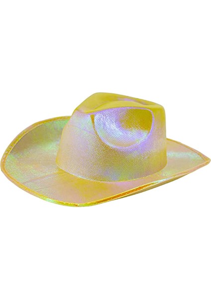 Kovboy Parti Şapka Parlak Komik Şapkalar Cowgirl Şapka Rave Kapakları Karnaval Disko Sarı (Yurt Dışından) fiyatları