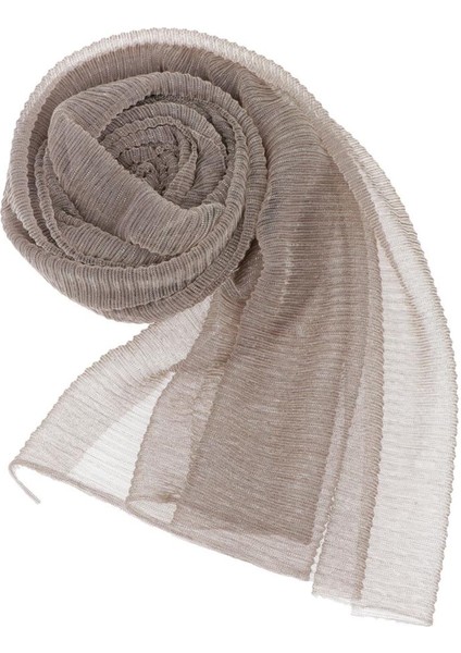 Kadın Sade Kırışık Pileli Eşarplar Yumuşak Hijab Şal Müslüman Uzun Şarfı Khaki (Yurt Dışından)