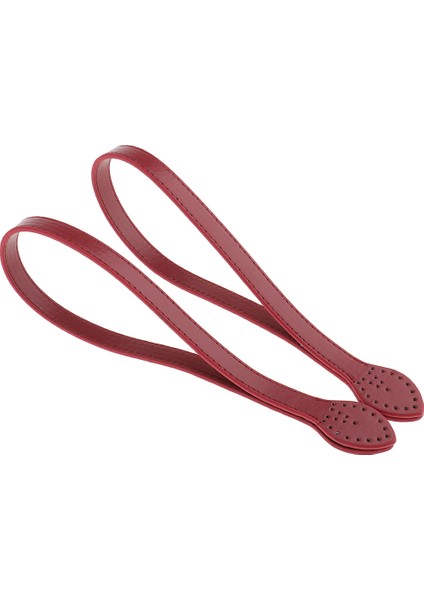 2pcs Şarap Kırmızı 60CM Pu Deri Kol Omuz Torbası Çanta Kayışları Yedek Şarap Kırmızı (Yurt Dışından)