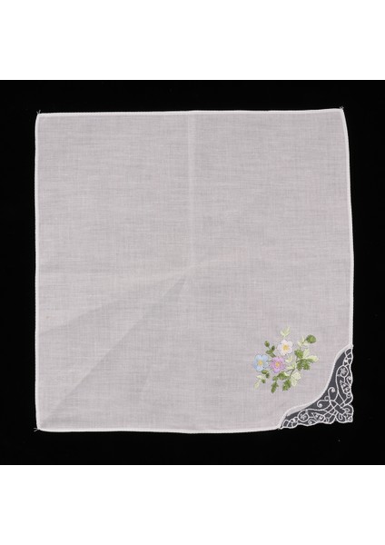 5 Adet Vintage Çiçek Işlemeli Hankies Pamuk Dantel Hanky Mendil Hediye 01 (Yurt Dışından)