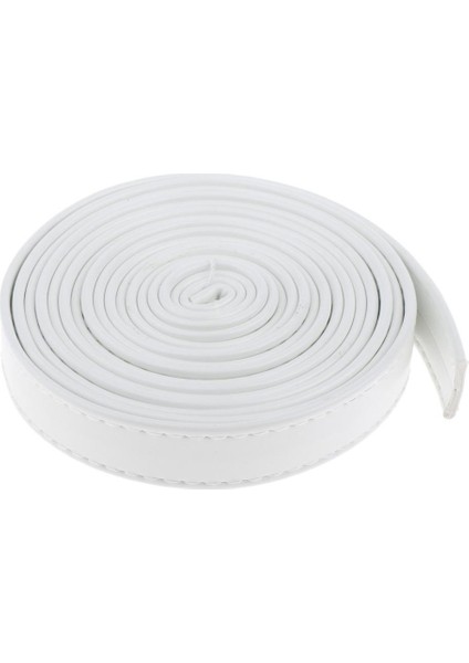 3 Metre Dıy Pu Deri Deri Kordon Deri Kordon Deri Kayış Düz 2 cm Genişlik Beyaz (Yurt Dışından)