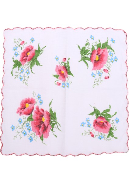 10X Dalgalı Pamuk Cep Kare Mendil Çiçekler Hanky Parti (Yurt Dışından)