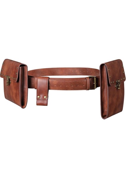 Punk Retro Kadın Bir - Omuz Çapraz - Vücut Çanta Kahverengi (Yurt Dışından)