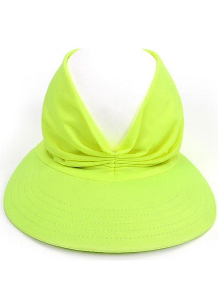 Elastik Kadın Yaz Vizörü Anti-Ultraviyole Gündelik Şapka Günlük Koşu Kampı Sarı (Yurt Dışından) fiyatları