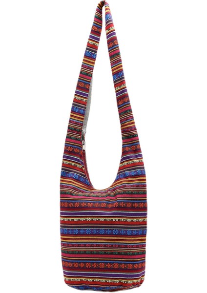 Hobo Sling Çanta Çantalar Messenger Crossbody Omuz Çantası Cep Makrome Çanta Şarap Kırmızı (Yurt Dışından) fiyatları