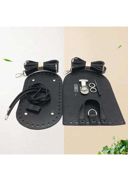 Deri Torba Dip Mat Pedi Flep Kapağı Çekme Çantası Toka Çanta Yapım Parçaları Siyah (Yurt Dışından) fırsatları