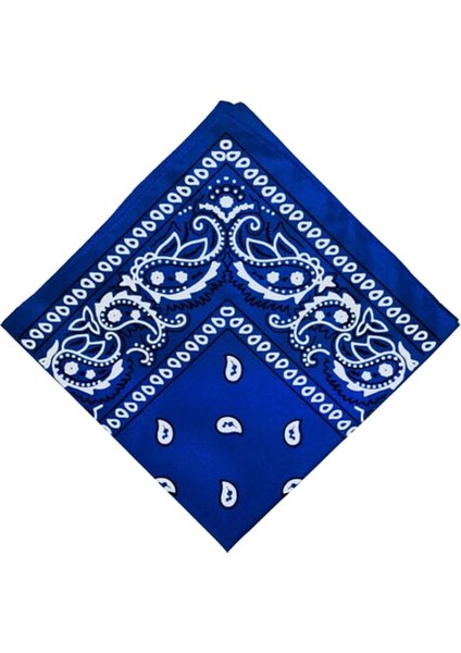 Kadınlar Erkek Pamuk Baskı Bandana Eşarp Kafa Kafa Kafa Bandı Saç Band Bileklik Kraliyet Mavi (Yurt Dışından)