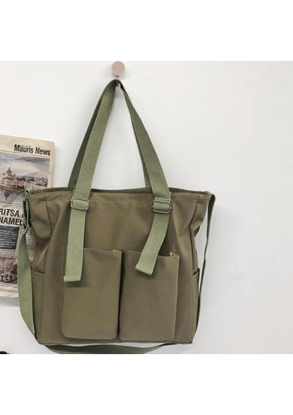 Rahat Omuz Çantası Çanta Moda Alışveriş Kadın Tuval Su Geçirmez Çanta Yeşil (Yurt Dışından) fırsatları