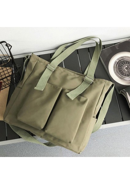 Rahat Omuz Çantası Çanta Moda Alışveriş Kadın Tuval Su Geçirmez Çanta Yeşil (Yurt Dışından) indirimleri