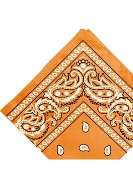 % 100 Pamuk Paisley Kovboy Bandana Eşarp Kafa Şarfı Saç Band Kerchief Turuncu (Yurt Dışından) indirimleri