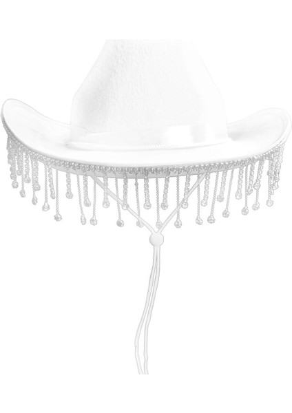 Beyaz Gelin Kristal Cowgirl Şapka Kovboy Şapka Parti Kadınlar Için Lehine Yetişkin (Yurt Dışından) fiyatları