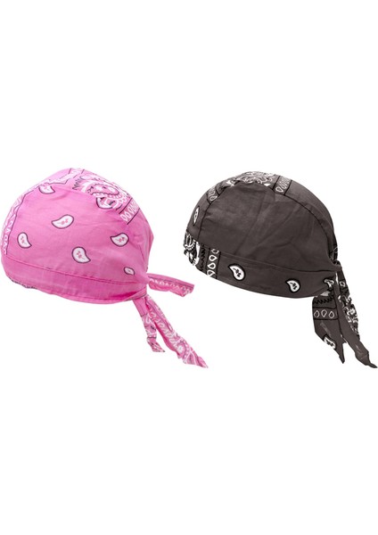 Bisiklet Korsan Şapkaları Bandana Beanie Kask Astar Baş Sargısı Pembe Kahverengi (Yurt Dışından)