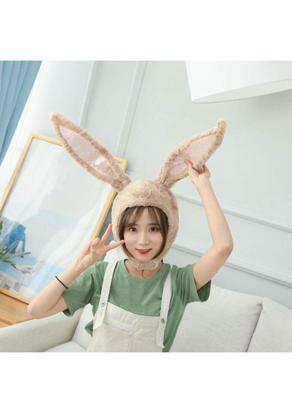 Uzun Tavşan Şapkası Yetişkinler Kostüm Unisex Kış Paskalya Sıcak Şapkası Sevimli Bayan Açık Kahverengi (Yurt Dışından) fiyatları