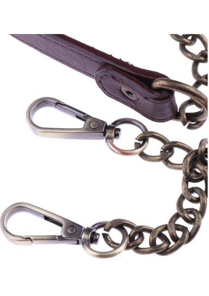 Zincir ve Deri Omuz Askısı Crossbody Çanta Kolu / Çanta / Çanta Değiştirme 47 "bronz (Yurt Dışından) modelleri