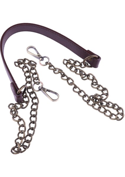 Zincir ve Deri Omuz Askısı Crossbody Çanta Kolu / Çanta / Çanta Değiştirme 47 "bronz (Yurt Dışından) indirimleri