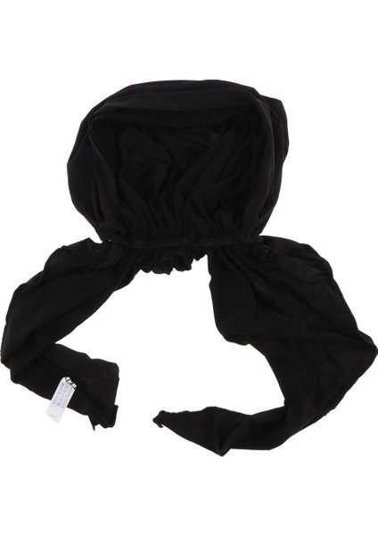 Kadın Yumuşak Beanie Hat Kanser Saç Deskesi Ön Bağlı Türban Eşarp Kara Siyah (Yurt Dışından) fiyatları