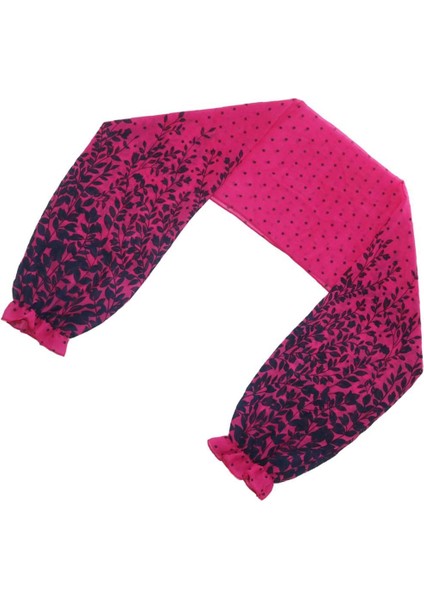 Kadın Şifon Uzun Kollu Shrug Cape Battaniye Wrap Panço Şal Gül Kırmızı Çiçek Tops (Yurt Dışından)