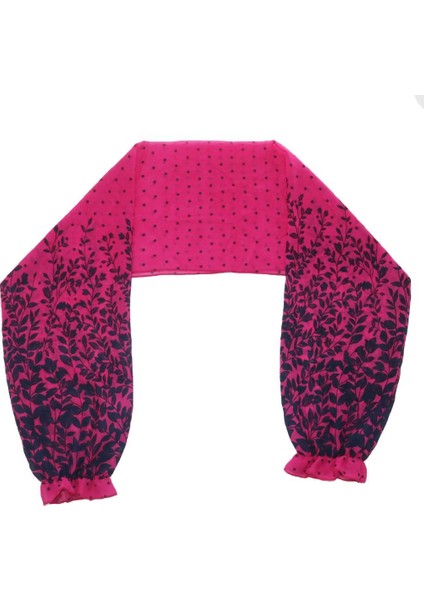 Kadın Şifon Uzun Kollu Shrug Cape Battaniye Wrap Panço Şal Gül Kırmızı Çiçek Tops (Yurt Dışından) modelleri