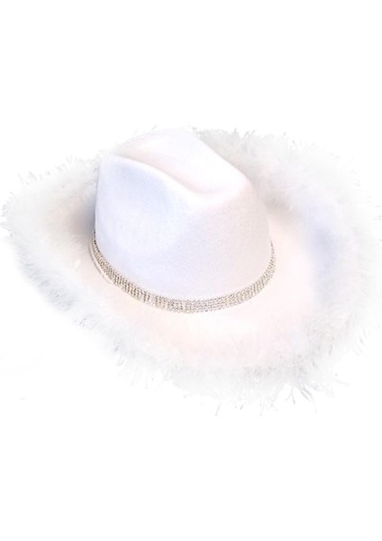 Batılı Kadın Kovboy Güneşin Beyaz Cowgirl S Kostüm Aksesuarları Şapkası Için (Yurt Dışından) fiyatları