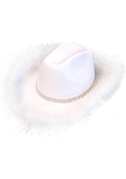 Batılı Kadın Kovboy Güneşin Beyaz Cowgirl S Kostüm Aksesuarları Şapkası Için (Yurt Dışından) modelleri