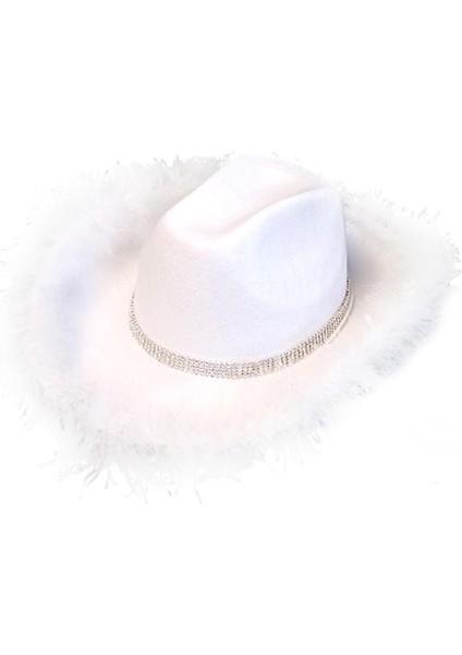 Batılı Kadın Kovboy Güneşin Beyaz Cowgirl S Kostüm Aksesuarları Şapkası Için (Yurt Dışından) fırsatları