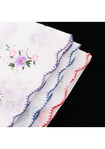 Güzel 3pcs Bayan Pamuk Çiçek Dantel Mendil Hanky Kerchief Hankies (Yurt Dışından)